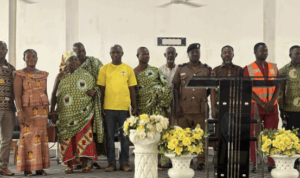 COCOBOD officials address cocoa farmers at Nkawie rally