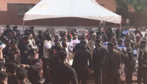 NDC primary in Ayawaso East with voters at a polling center